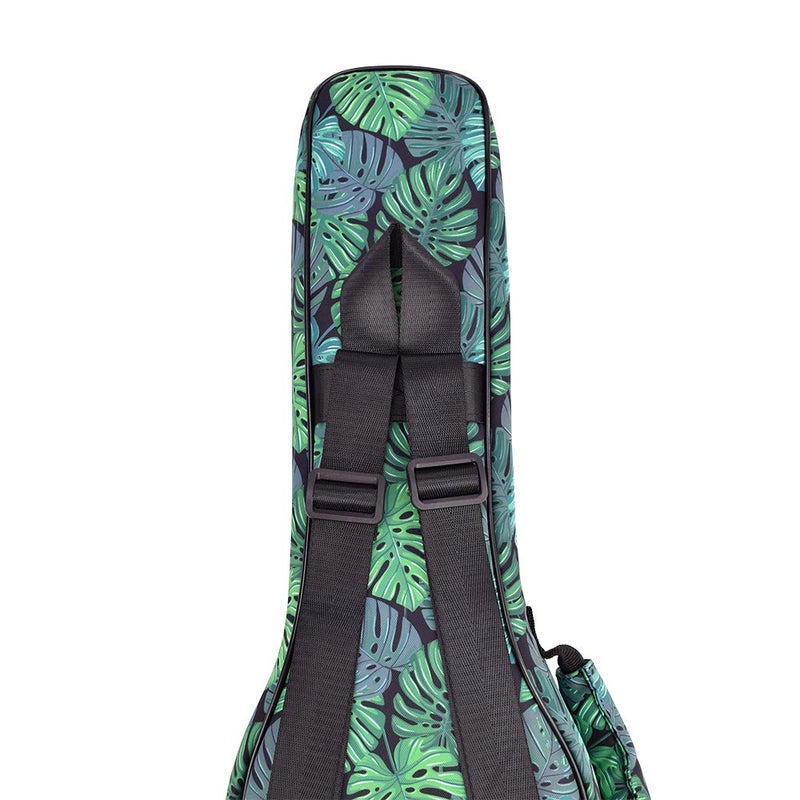 CLOUDMUSIC Ukulele Case Gig Bag Padded Backpack For Soprano 21" Inch(soprano,Green Monstera) - Image 5